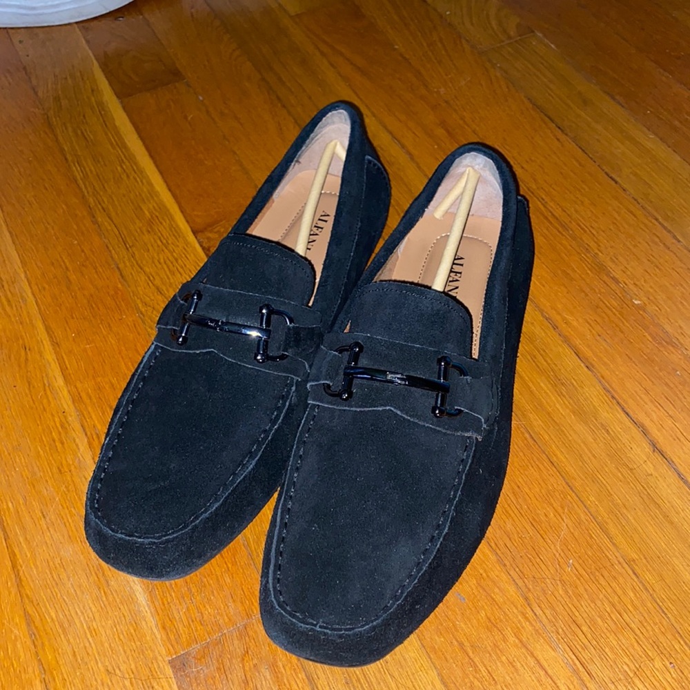 Black Suede Alfani Loafers Size 13